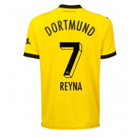 Camisa de Futebol Borussia Dortmund Giovanni Reyna #7 Equipamento Principal 2023-24 Manga Curta